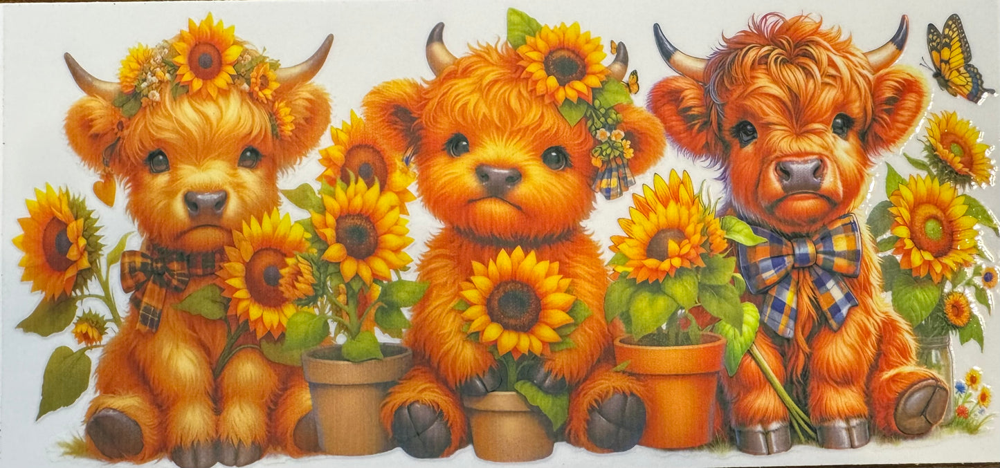 Cow & Sunflower Decal #3