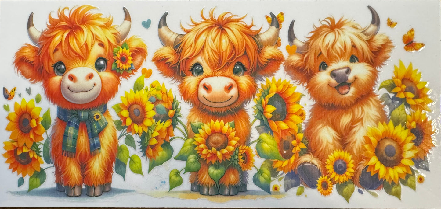 Cow & Sundflower Decal #5
