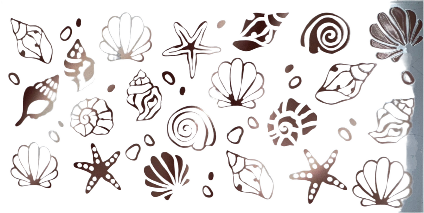 Brown and Tan Ombré Shells Decal