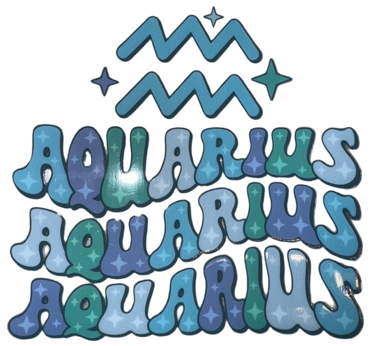 Aquarius 1/2 Decal Colorful