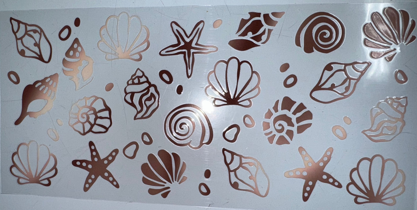 Brown and Tan Ombré Shells Decal