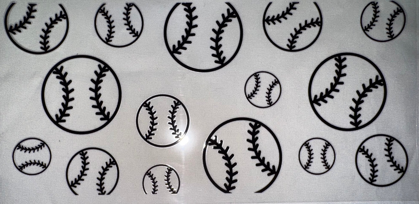 Clear Baseball Decal