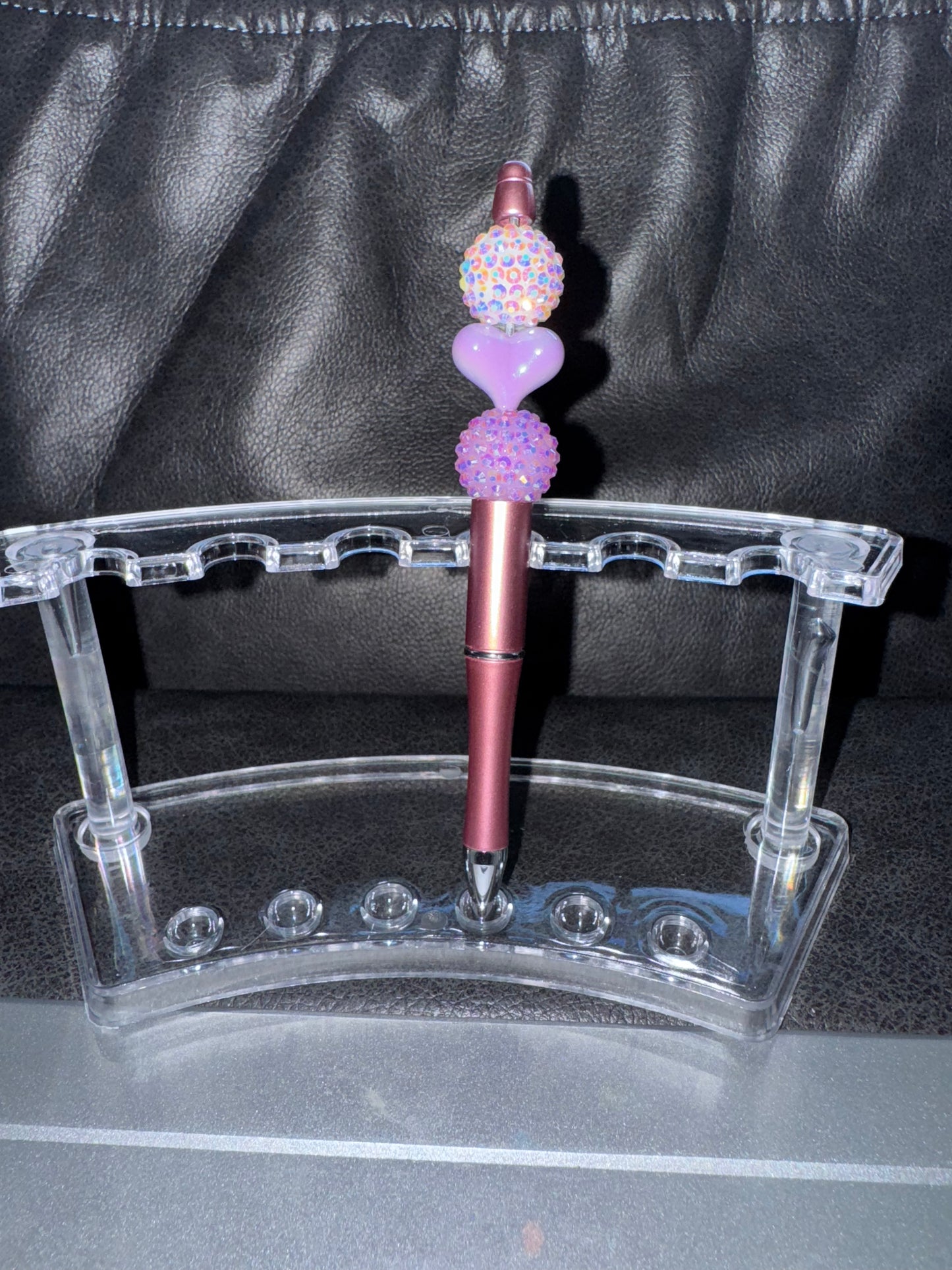 Glitter Ball Heart Pen