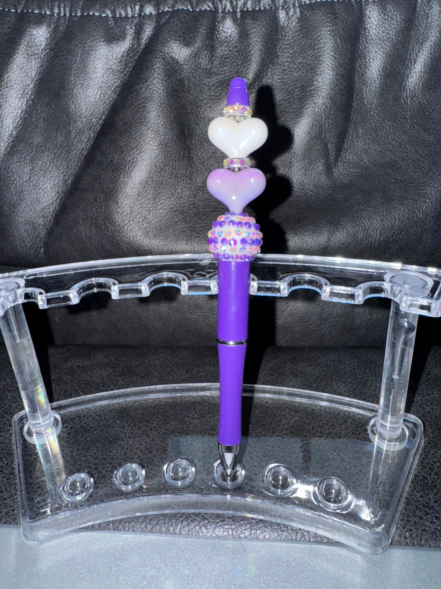 Purple Heart Beaded Pen