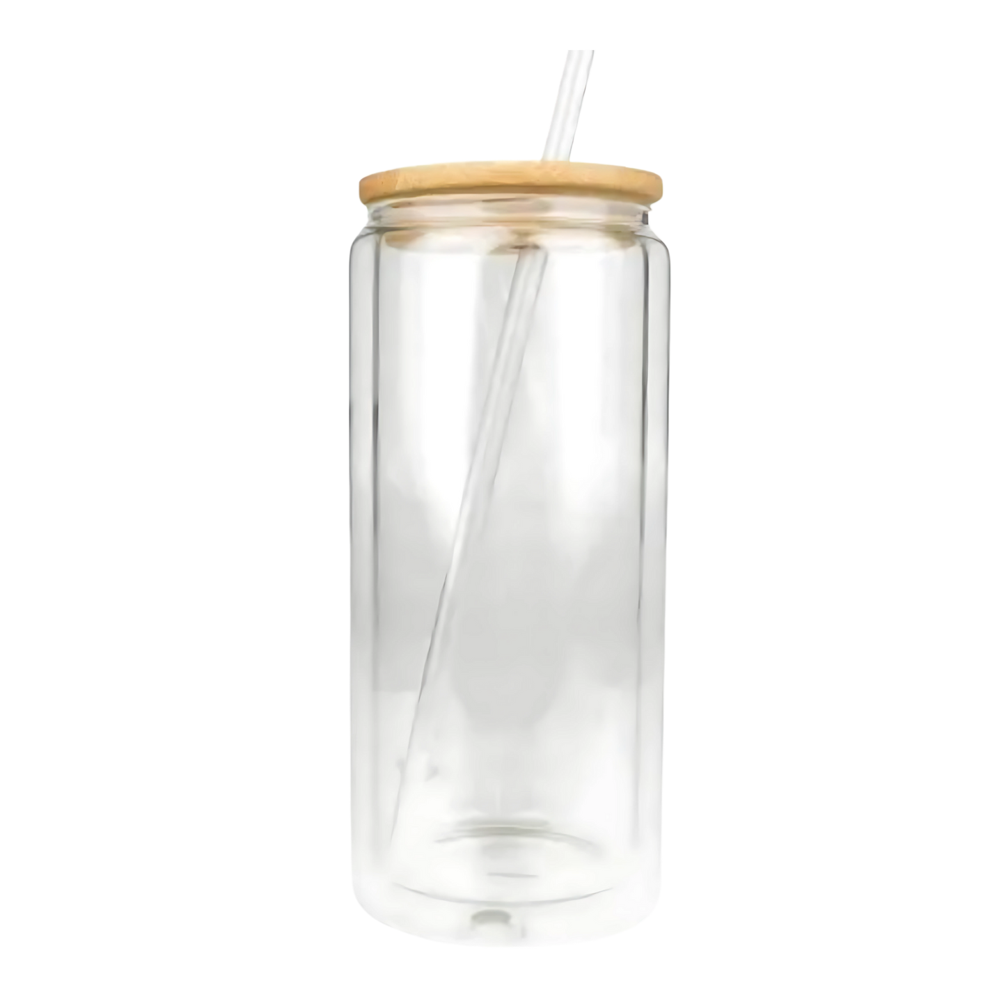 16oz Glass with Straw