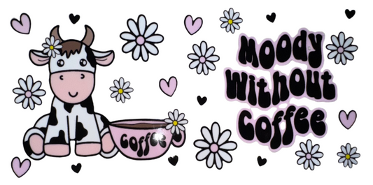 Cow & Coffee Decal