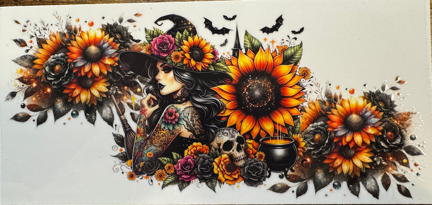 Witch & Sunflower Decal #1