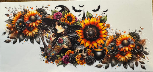 Witch & Sunflower Decal #1