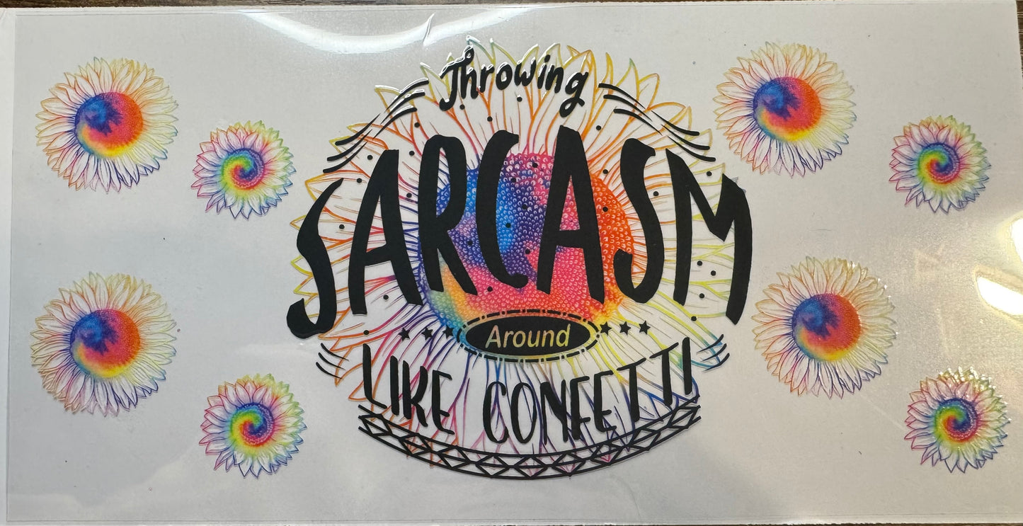 Throw Sarcasm Like Confetti Decal
