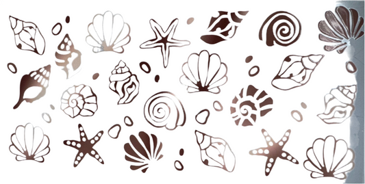 Brown and Tan Ombré Shells Decal