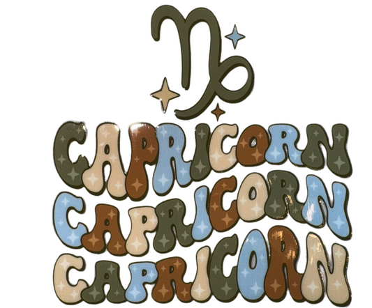 Capricorn 1/2 Decal Colorful