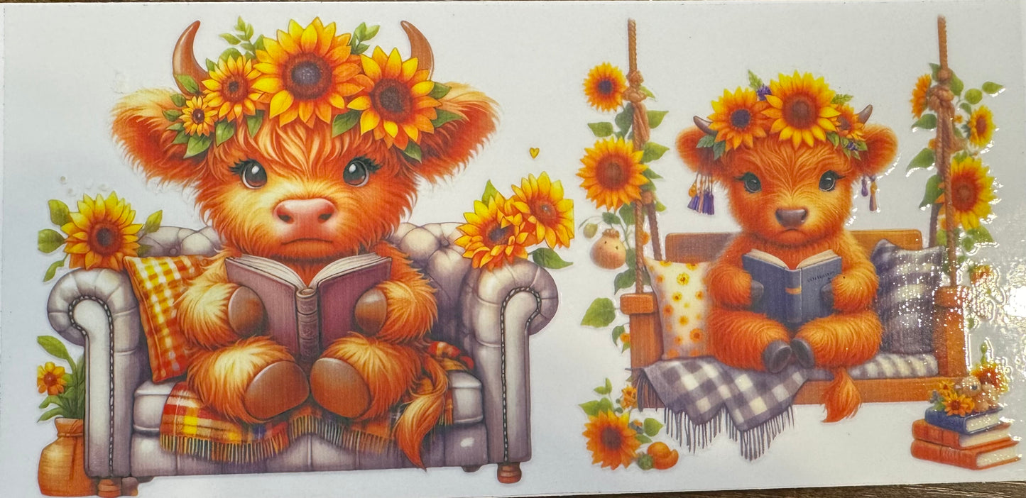 Cow & Sunflower Decal #2