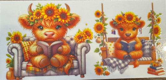 Cow & Sunflower Decal #2