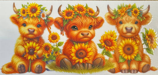 Cow & Sunflower Decal #4
