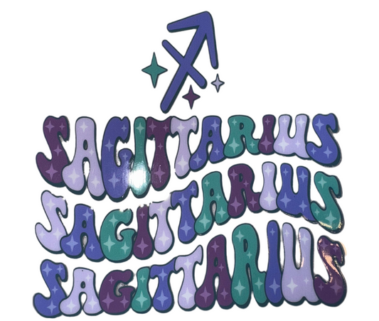 Sagittarius 1/2 Decal Colorful