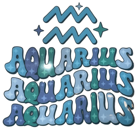 Aquarius 1/2 Decal Colorful