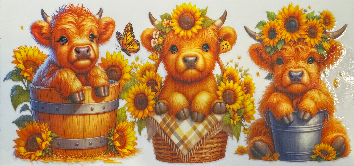 Cow & Sunflower Decal #1