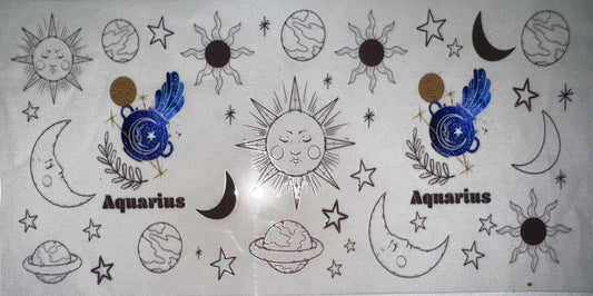 Aquarius Decal Stars and Moon