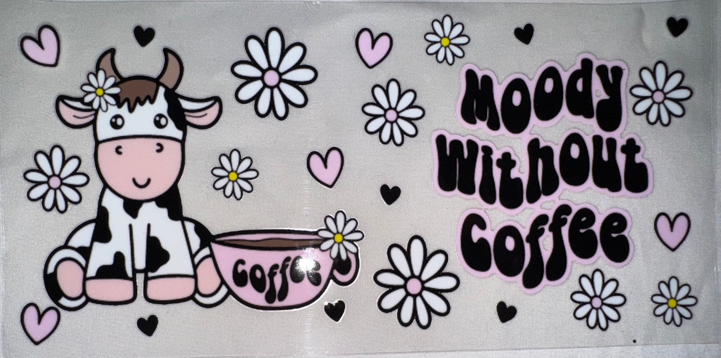 Cow & Coffee Decal
