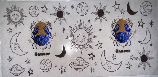 Cancer Decal Stars and Moon