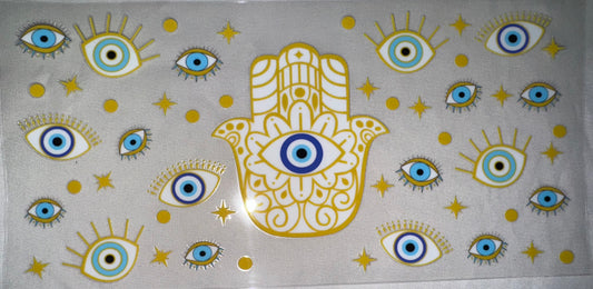 Hamsa w/ Evil Eye (Gold)