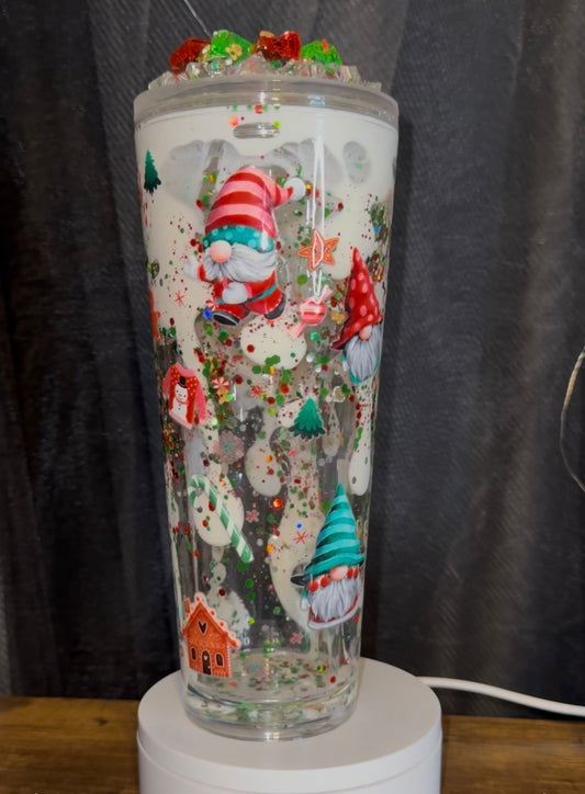 Merry Christmas Gnome 24oz Lava Drip