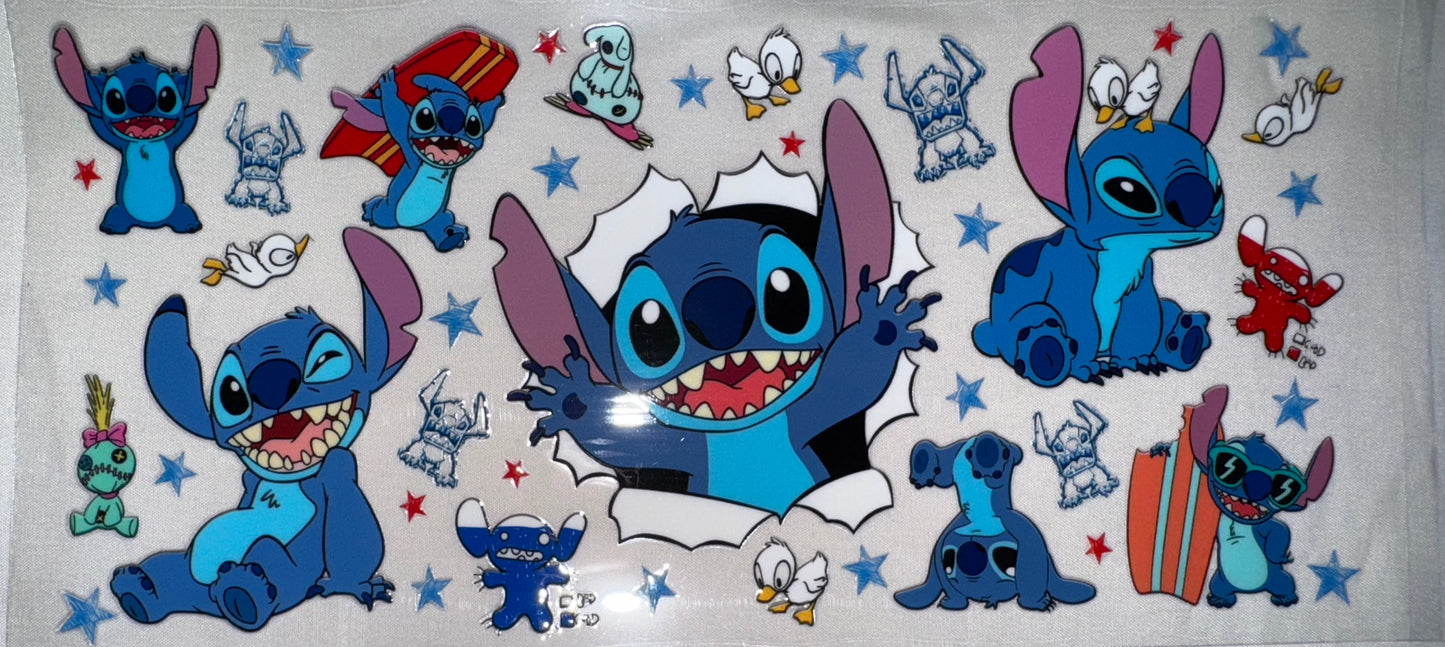 Stitch Busting Out Decal