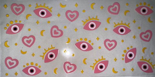 Pink Evil Eye Decal