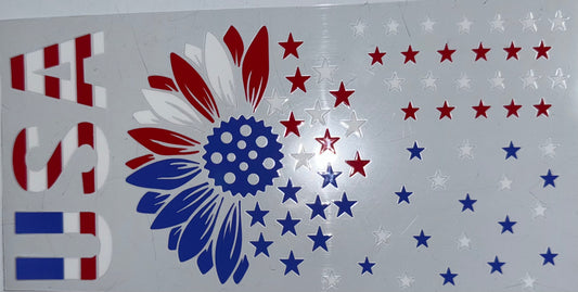USA Sunflower Decal