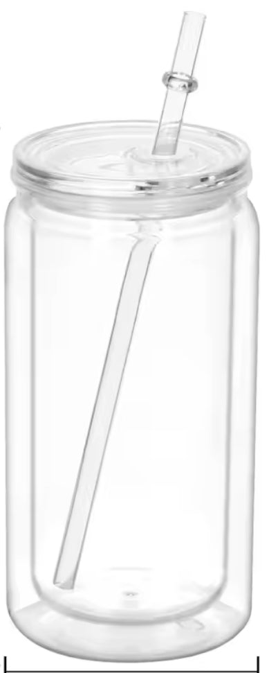 16oz Acrylic Cup With Straw