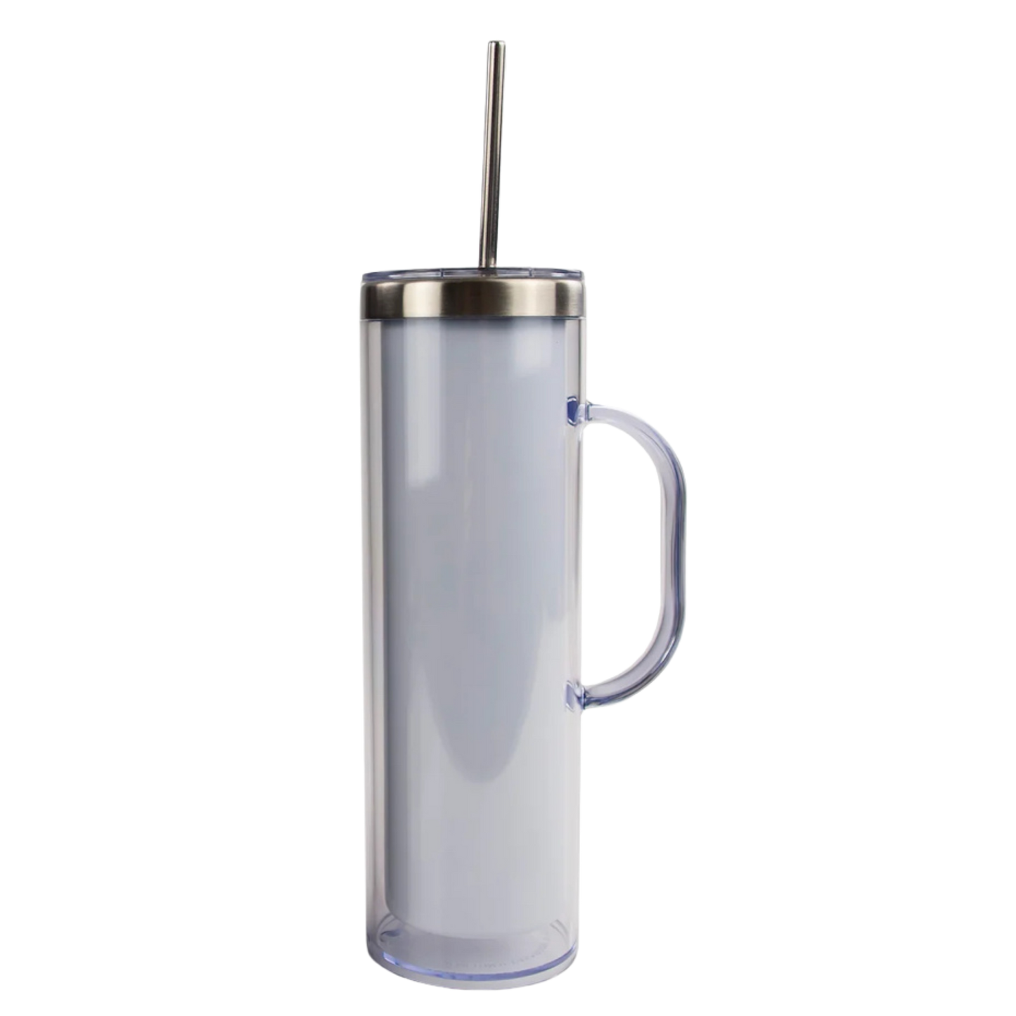 Stainless Mug with Clear Lid and stainless Straw